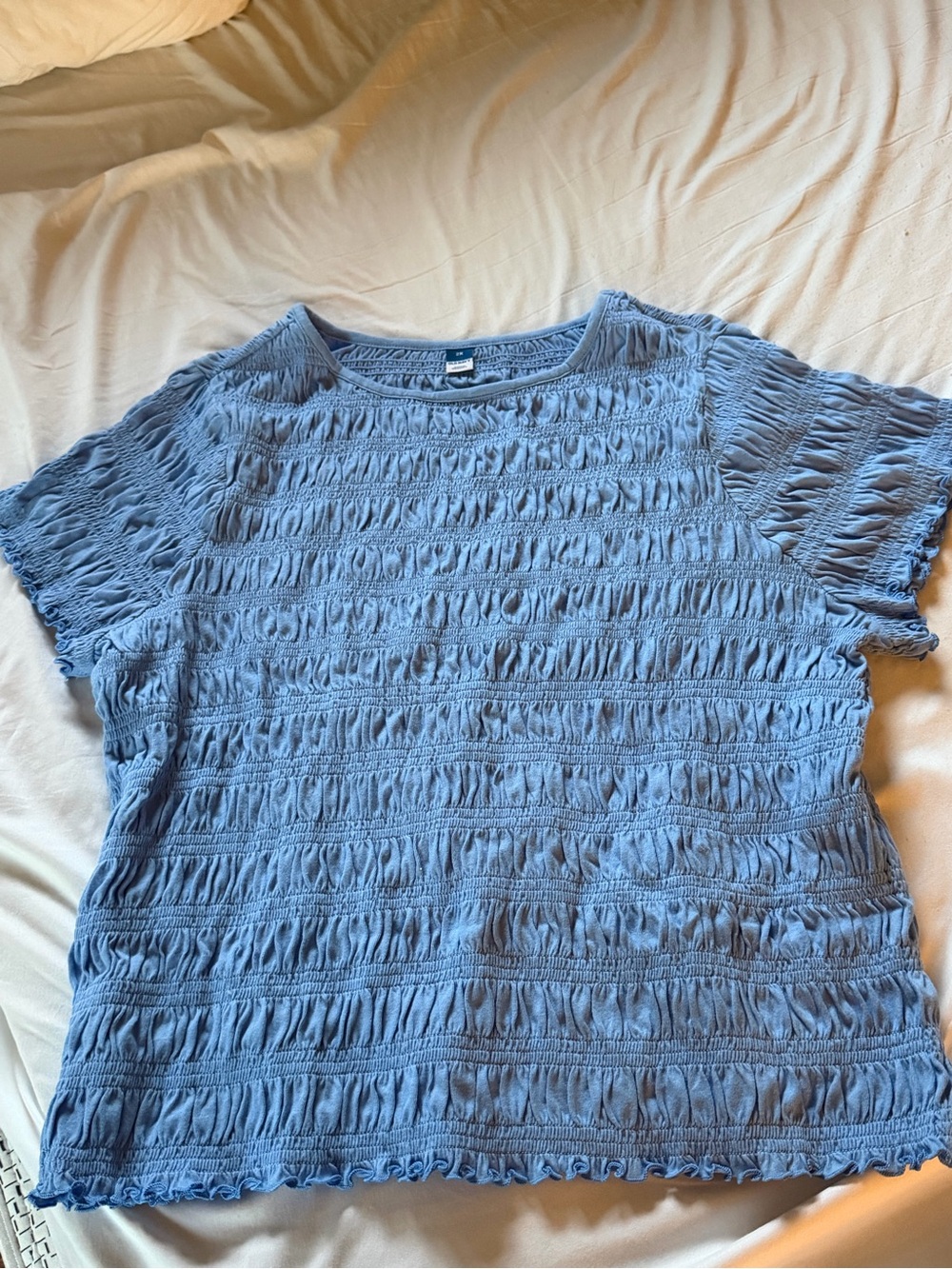 Old Navy Light Blue Short Sleeve Textured Tee